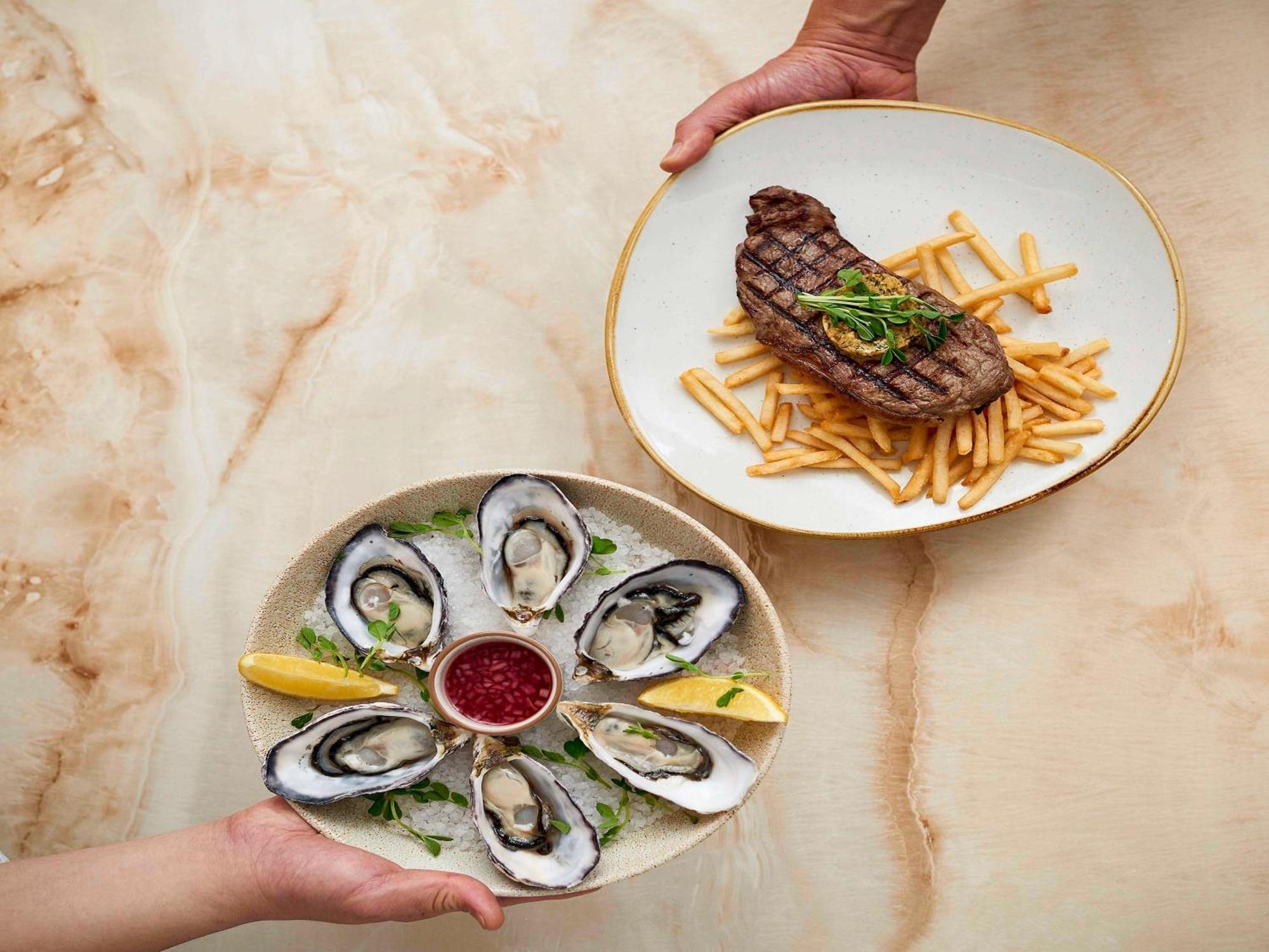 The Sebel Quay West Suites Sydney Exteriér fotografie Oysters and steak